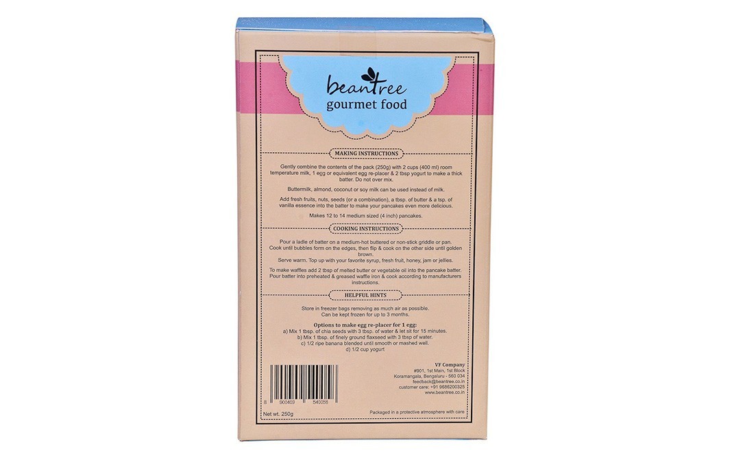 Beantree Gourmet Food Pancake Mix Whole-Wheat & Chocolate   Box  250 grams